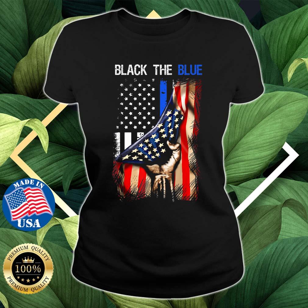 2022 Back The Blue American Flag Vintage T-Shirt Ladies den