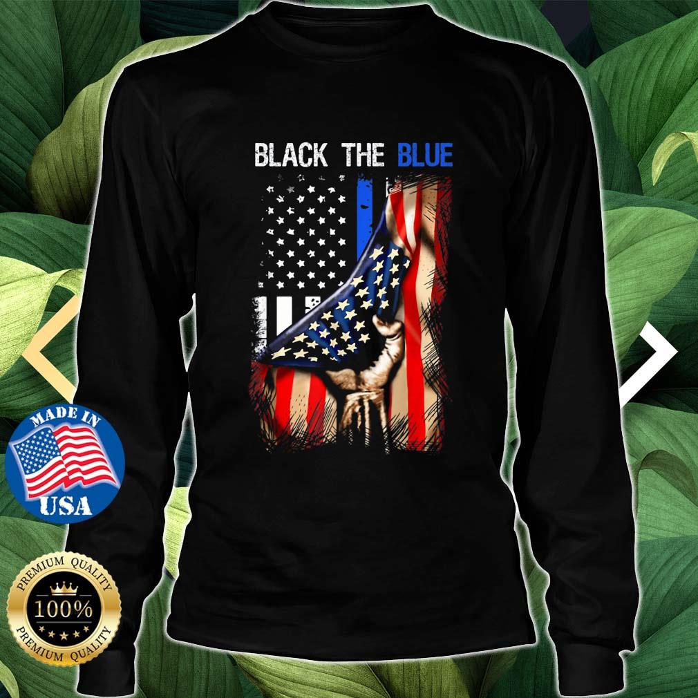 2022 Back The Blue American Flag Vintage T-Shirt Longsleeve den