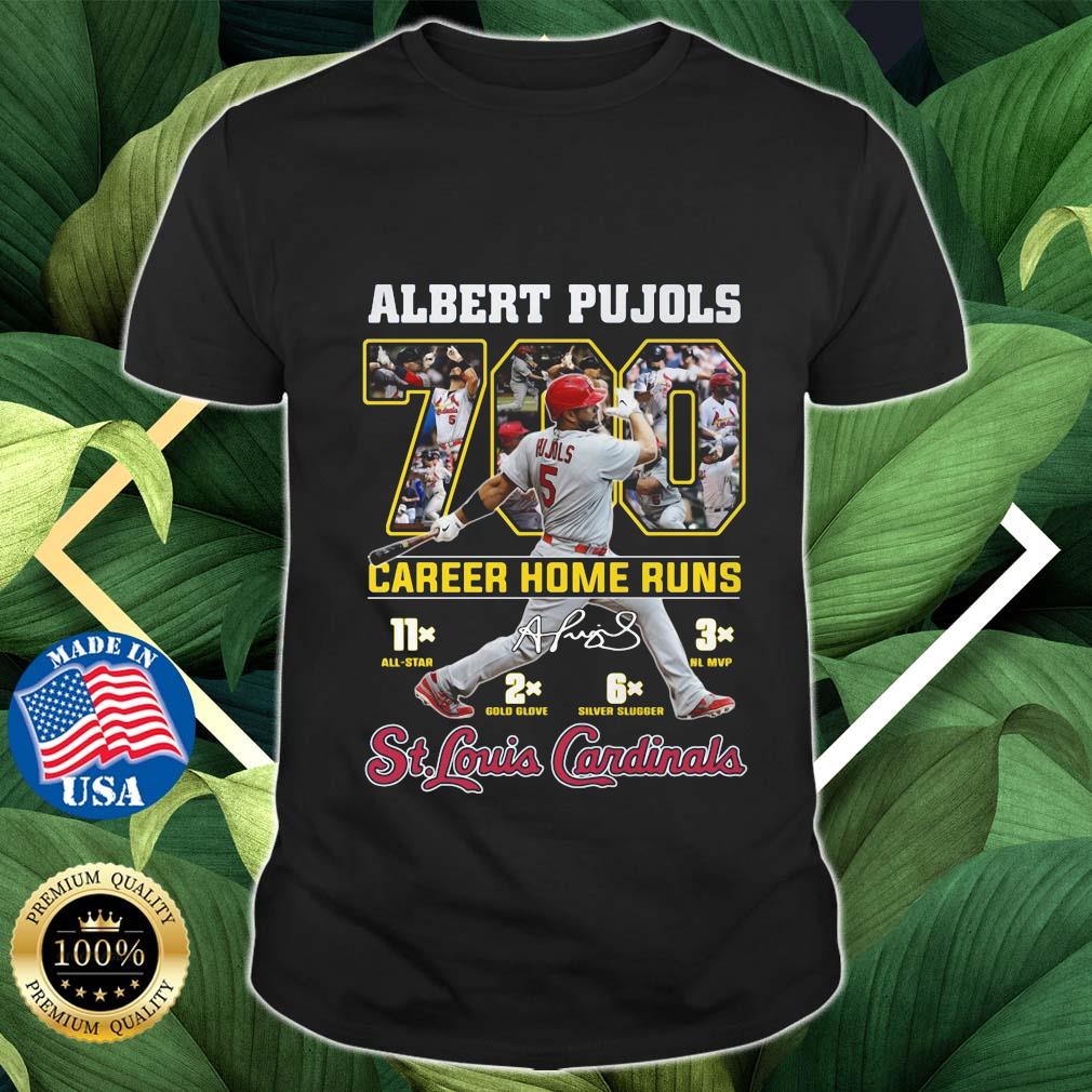 Albert Pujols 700 Career Home Runs Signature St Louis Cardinals 2022 Shirt