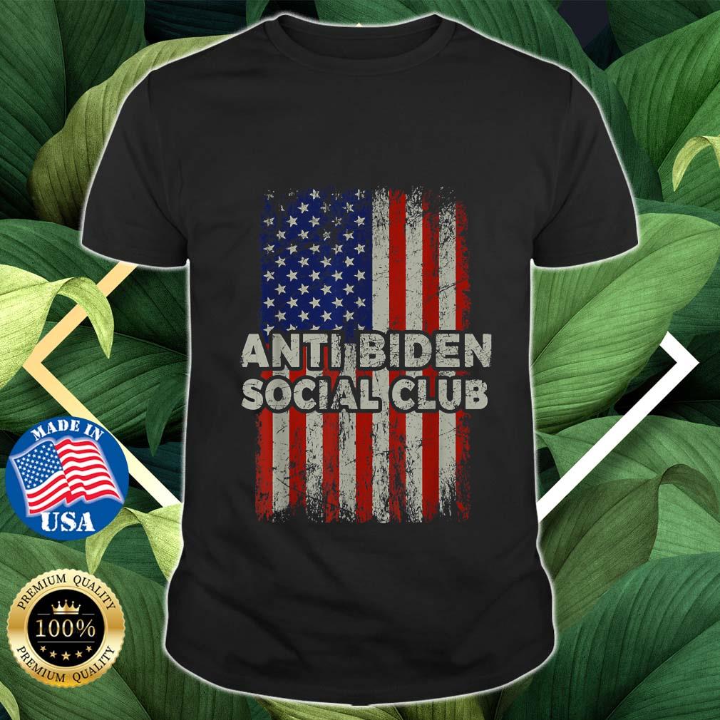 Anti Biden Social Club Distressed American Trump 2024 T-Shirt