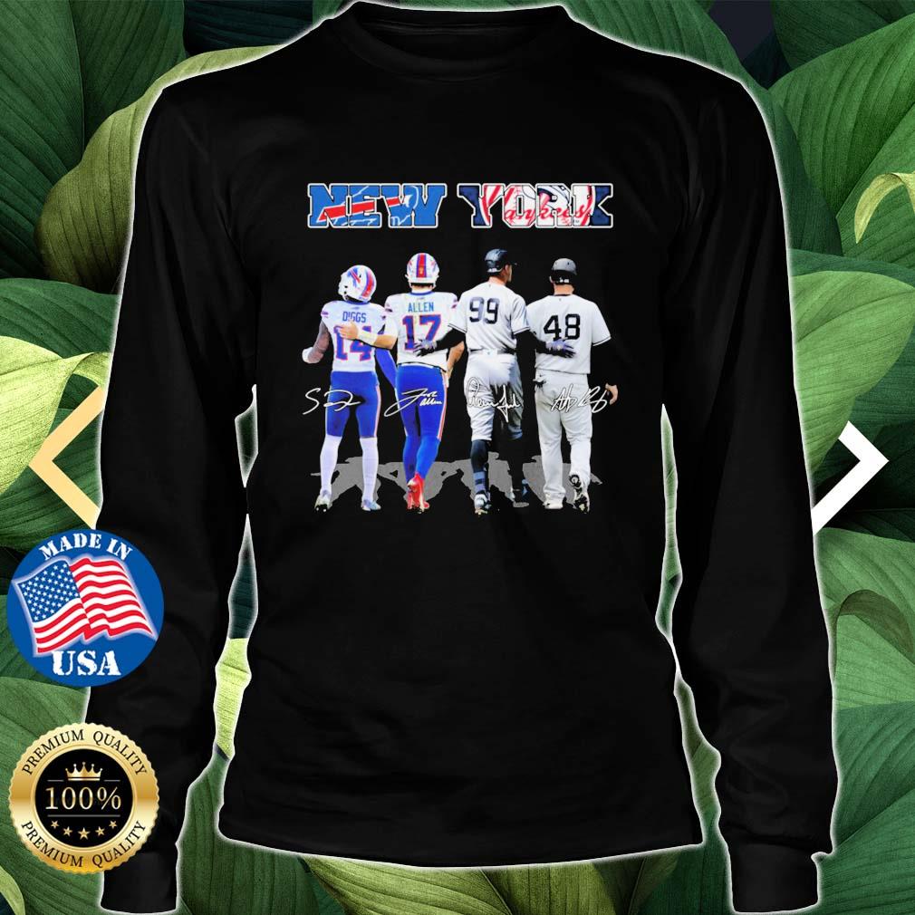 Buffalo Bills And New York Yankees Diggs Allen Aaron Judge And Anthony Rizzo signatures s Longsleeve den