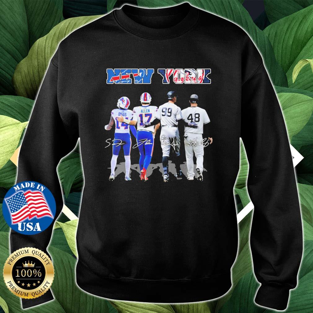 Buffalo Bills And New York Yankees Diggs Allen Aaron Judge And Anthony Rizzo signatures s Sweater den